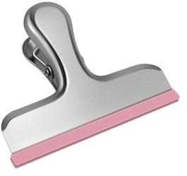 Wambere 2 Stück Metall Clips,Tüten Verschlussclips,Verschlussklammern aus rostfreiem Edelstahl,Clips für Tüten,Metallklammern,Verschlussclips,Chipstüten-klammern aus Edelstahl,Rosa