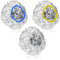 Piriuuo 3 Pcs Aluminum Foil Heat Caps Deep Conditioning Hair Cap Reusable Heat Cap Thickened Hair Cap Heated Shower Cap Hair Dyeing Shower Caps Oil Treatment Tools for Home Salon Use, 3 Colors