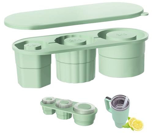 3 moldes de hielo cilíndricos huecos, Molde de hielo Stanley cup,Reutilizables molde de hielo Stanley Cup,para enfriar cócteles, whisky, café