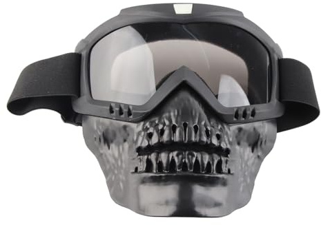 Dirtbike-Brille, Dirtbike-Brille für Herren, Reitbrille mit Verstellbarer Schnalle, Helmbrille, Outdoor, Abnehmbare Motorradbrille, Helm, Ski, Sport, Motorrad, Rennen, Skifahren