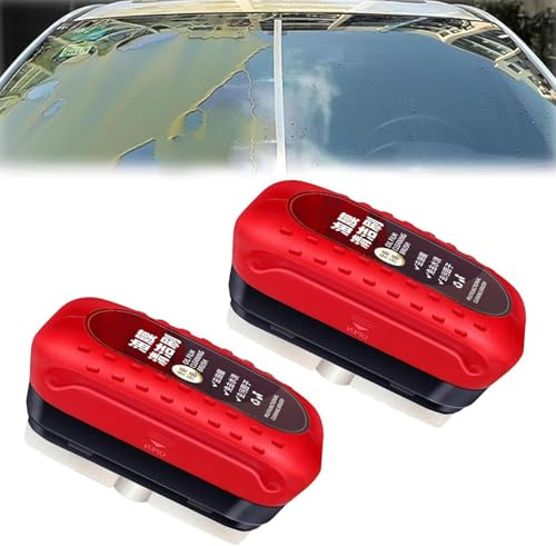 Detergente per vetri per auto, Automotive Oil Film Cleaning Brush, Potente detergente per parabrezza e rimozione della pellicola d'olio (2Pcs)
