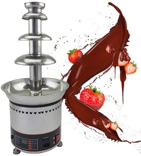 CFDZCP Chocolate Fondue Maker 4/5/6/7 Tiers Electric Melting Chocolate Machine With Hot Melting Pot Base Adjustable Temperature，Chocolate Fountain Large For Party & Family Gathering(4floors)