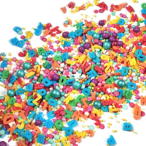 Streuselheld Schulanfang 120g Streusel zum Dekorieren und Verzieren von Gebäck aller Art wie Torten Kuchen Keksen Zuckerstreusel