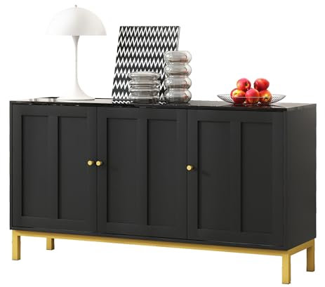Aurofurz Sideboard,Aufbewahrungsschrank, Küchenschrank mit 6 Schubladen und 3 Türen für Küche, Buffetschrank mit Arbeitsplatte, für Esszimmer, Wohnzimmer