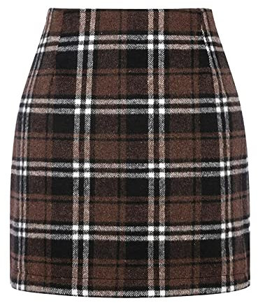 callmo Damen Kurze Winterrock Winter Rock In A-Linie Hüften Umwickelter Wolle Elegant Dicker Frauenrock Damen-Bleistiftrock