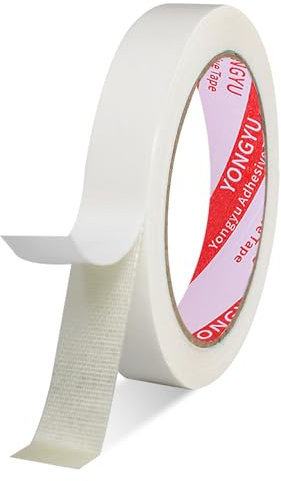 YHTCC 15mm×10m Double Sided Fabric Tape, Multifunctional Double Sided Tape, Double Sided Carpet Tape, Double Sided Tape for Clothes, Double Sided Mounting Tape for Furniture fixation, DIY Crafts