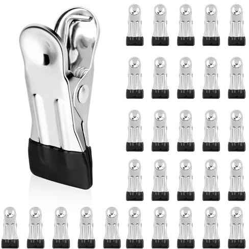 Veyaltedl Stainless Steel Clothes Pegs, 30PCS Multifunctional Non-Slip Laundry Pegs, Heavy Duty Clothesline Pegs, Strong Clothes Pegs, Towel Pegs, Clips For Clothes