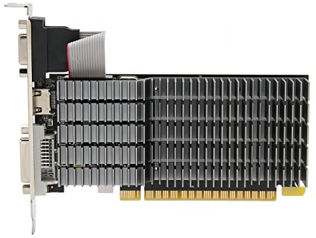 Locadence Tarjeta Gráfica GT710 4G GDDR3, Resolución de 64 bits 3840X2160, Tarjeta Gráfica para Juegos, Compatible con Interfaz Multimedia DVI VGA HD para Escritorio