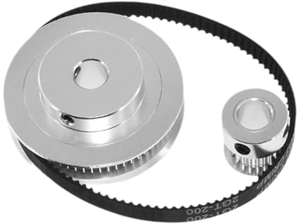 Fenayuu Synchronrad mit 8 mm Bohrung, Riemenscheibe mit 20 und 60 Zähnen - 2GT Zahnriemenscheibe Aluminium Synchronrad - Mechanische Motorriemenscheibe mit 8 mm Bohrung für Zahnriemen für 3D-Drucker
