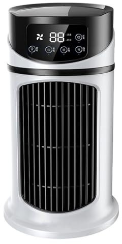 Ventilador de aire acondicionado portátil, pequeño acondicionador de aire evaporativo personal con temporizador tranquilo, potente 3 velocidades de escritorio USB Humidificación