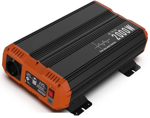 Inverter Onda Pura Inverter Inverter Auto A Onda Sinusoidale Pura Da 5000 W Trasformatori Da 12 V A 220 V Con Display LCD E Telecomando Camper Campeggio E Casa(2000W,12V)
