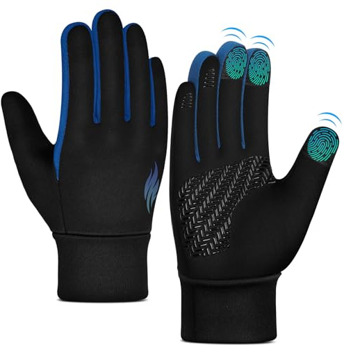 OOPOR Kinder Handschuhe Winter Fahrradhandschuhe - Kids Warme Touchscreen Winterhandschuhe Outdoor Sport Laufhandschuhe Wasserdicht Winddichte mit Anti-Rutsch für Junge Mädch Fahrrad 4-12 Jahre