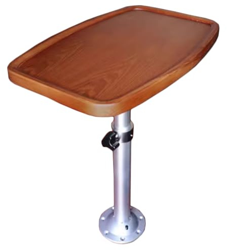 Mesa plegable para vehículos recreativos, Mesa extraíble para vehículos recreativos, Mesa de comedor para vehículos recreativos, 16 * 24 pulgadas Tablero de madera maciza, de 20 a 32 pulgadas (Brown )