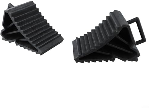 Robustas 2 cuñas de rueda de freno que evitan que rueden para remolques, caravanas y caravanas, accesorio esencial de seguridad