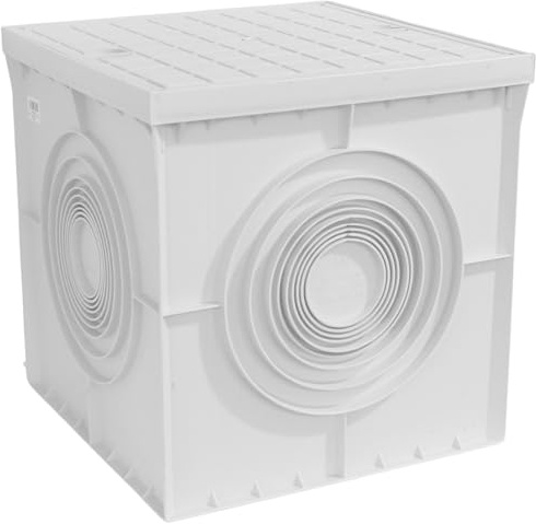 WITTKOWARE Revisionsschacht für Kabel/Rohre, PP, grau, 4 Einführungen 80~250mm, 400x400mm