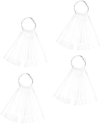 Lurrose Présentoir Éventail pour Manucure 150 Pièces Transparent, Cartes de Couleurs pour Ongles, Nuancier Pratique pour Salon D’onglerie et Accessoires Nail Art, Outil D’affichage