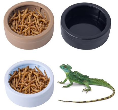 Reptilskål – anti-escape-dispenser, matkopp för eremitkrabba, för gecko, ödlor, skäggiga drakar, eremitkrabbor, sniglar, hamstrar, djuraffärer, , terrarier,