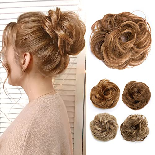 TESS Extension per capelli marrone Ombre Dutt con capelli ondulati, piccoli nodi per capelli alti economici da donna, 30 g