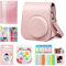 Berfea Funda cámara Juego de Accesorios para Mini 11 12 Compatible con Fujifilm Instax Mini 11,Mini 12 cámara instantánea, Incluye Funda, álbumes de Fotos, Marco, Filtro, Pegatinas (Rosa)