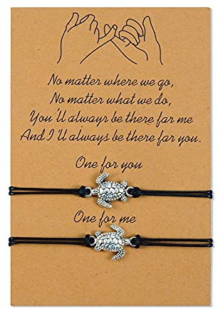 VGWON - 2 Freundschaftsarmband Partnerarmbänder, Beste Freunde Geschenke Gleichheit Versprechen Armbänder, Schmuck Geschenke für Freunde Paare Familie
