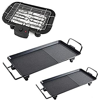 Electric Smokeless Table Grill, Teppanyaki Electric Grill Plate Table Grill Multipurpose Electric Smoke- free BBQ Grill with Adjustable Temperature Control, Non-stick Surface Grill,67x29.5x8.5cm