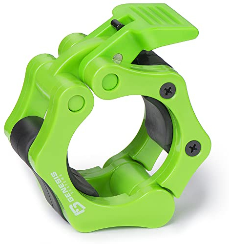 GENESIS SYSTEMS Olympic Barbell Clips 2 Inch Barbell Clamps Bar Collars Weight Quick Release - for Weightlifting