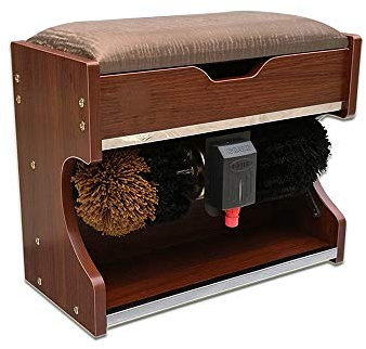 Macchina per lucidare le scarpe, macchina per lucidare e lucidare le scarpe elettrica con sensore automatico Spazzola per scarpe elettrica con scatola di immagazzinaggio Lucidatrice per scarpe elettr