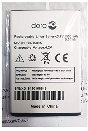 Mr. Gadget's Solutions Batería de Iones de Litio Recargable Genuina 3,7 V 1500 mAh 5,55 WH DBH-1500A para Doro 810