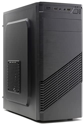 Simpletek Casas Gaming negro con fuente de alimentación 500 W | ATX MICRO-ATX MINI-ITX mATX TOWER Ventilador 120 mm