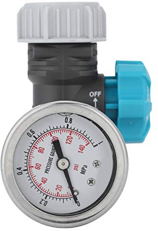 Qcwwy Vanne de Pression d'eau, Vanne de Régulation de Pression d'eau Réglable G3/4in avec Manomètre Réducteur de Pression d'eau Contrôleur de Pression d'eau Outil D'irrigation de Jardin