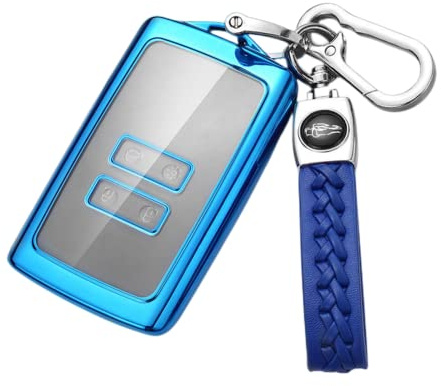 Z.MYUKI 【5 Farben】 Jogger Extreme Plus Schlüsselhülle mit Schlüsselanhänger für Dacia Jogger 2021-2025 2026 Zubehör Key Case (Blau)
