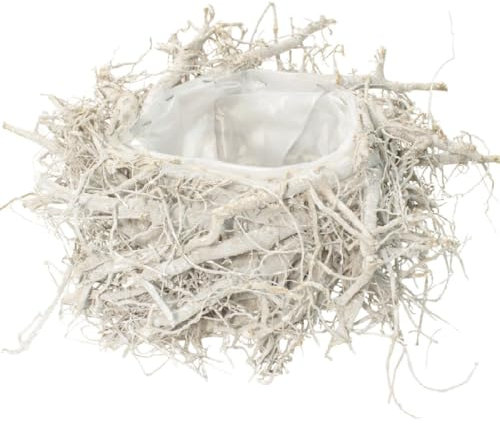 Decpero Pflanzkorb Äste I Weiss gekalkt I Ø 30 cm I Pflanztopf Zweige
