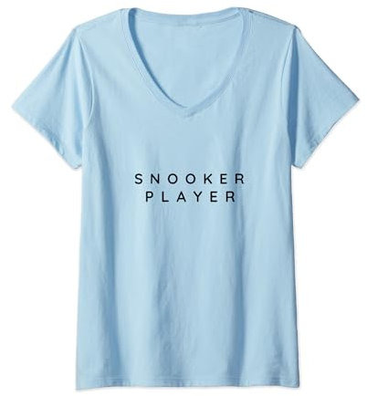Moderne Schrift für Snooker und Snooker T-Shirt mit V-Ausschnitt