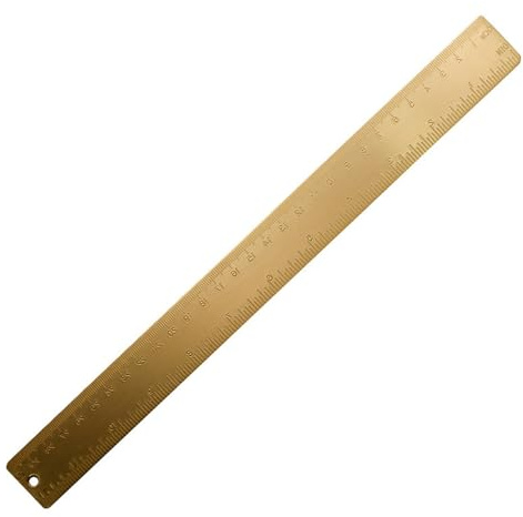 30 cm Messing-Lineal, Doppelskala, graviertes Messlineal, Vintage-Lesezeichen, Zeichenwerkzeuge für Schule, Büro, Werkstatt