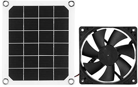 Solarventilator, 10 W, 4,7 Zoll, Solarbetriebene Ventilator-Sets, IP67, Wasserdicht, Solarbetriebener Abluft-Ansaugventilator für Hühnerstall, Gewächshäuser, Tierhäuser, Kleine