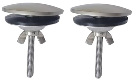 QLXHBOT Kitchen Sink Hole Cover Faucet Hole Cover 2Inch Stainless Steel Kitchen Sink Tap Hole Plate Stopper Cover Blanking Metal Plug,Silver 2Pcs