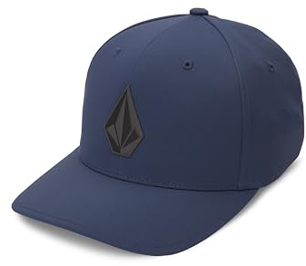 Volcom Mens Full Stone Flexfit Hat Navy Small/Medium