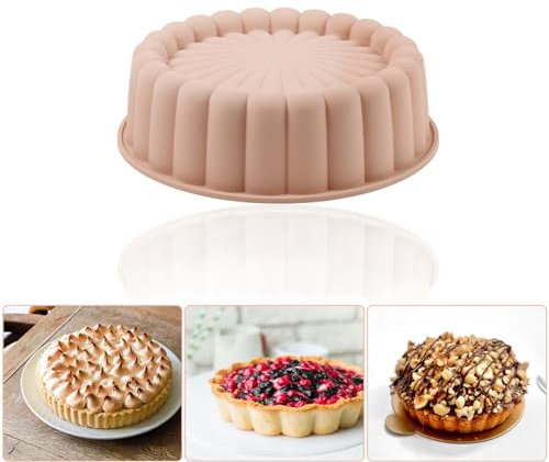 QUTHZZHY QUTHZHY Stampo Silicone Torta, Antiaderente Stampo Rotondo per Torte in Silicone 20 CM, Charlotte Stampi Torta, Stampo per Torta a Girasole, Riutilizzabile, per Cheesecake Mould Brownie Cake