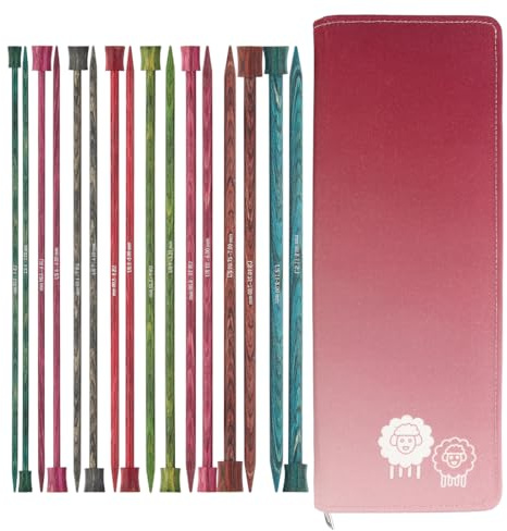 KnitPro Dreamz Deluxe Lange Nadel Set 14 (35cm) | 8 Größen (3,5 mm bis 8 mm)