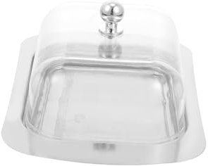 Amosfun 2 Pezzi Scatola Di Formaggio Per Burro Cubetti Di Stoccaggio Con Coperchio Supporto Per Burro E Formaggio Supporto Per Chip Supporto Per Torta Con Coperchio Paletta Per Formaggio