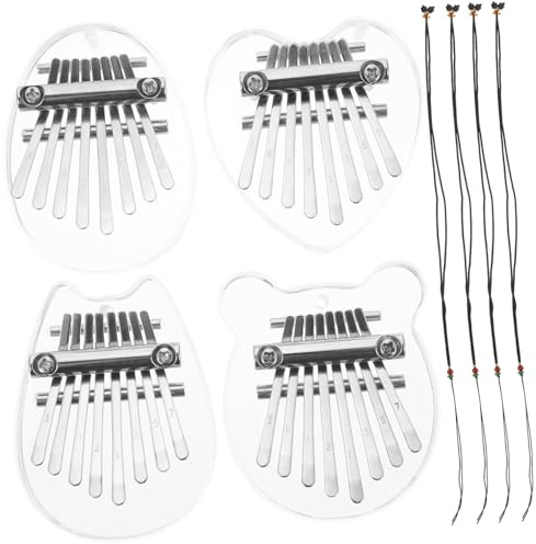 JOINPAYA 4stücke Mini-kalimba Fingerklavier Süße Kleine Kalimba Tragbares Musikinstrument Heim-kalimba Junge Mädchen-daumenklavier Mini-musikspielzeug -kalimba Fingerdaumenklavier