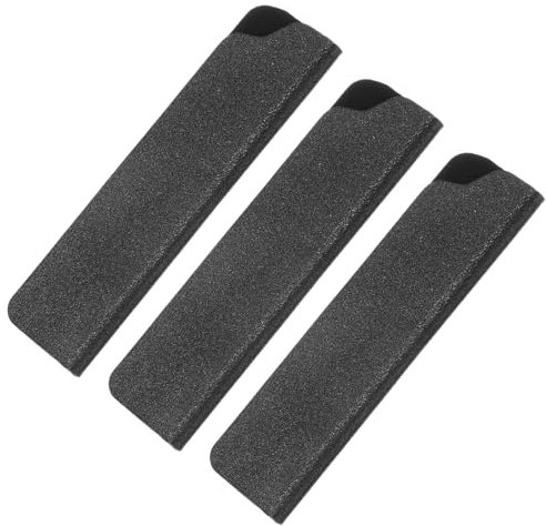 M METERXITY 3-Pz Coperture per Coltelli, Custodie Frutta da 3,5 per Coltelli da Cucina in ABS, Resistenti All'Usura, Foderati, per Coltelli da Cucina Domestici/Coltelli da Pane[Nero]