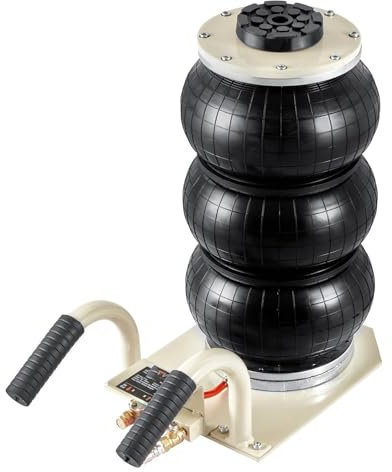 Wagenheber hebebühne Auto 3 Tonnen/6600 lbs Triple Bag Air Jack 3-5 s Schnellhub-Pneumatik-Wagenheber, Griffe für die Reparatur von Autowerkstätten(B)