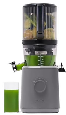 Nama J2 Cold Press Juicer – Self Feeding for Hands-Free Operation with Wide Mouth Hopper for Whole Recipe Loading, Zero Waste Masticating Juicer For More Juice, Less Pulp – Easy Cleanup & Assembly