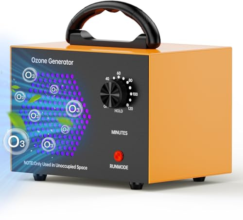 Generador de Ozono Hogar 40000mg/h, Profesional Máquina de Ozono, Purificador de Aire Desinfectador de Ozono con Temporizador, para Garajes, Hogar, Coche, Eliminación de Olor y Desinfección