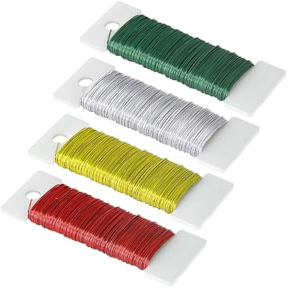 Veemoon 4 Piezas Alambre Metálico Flexible para Manualidades Hilo para Pulseras y Arte Floral Colores Vibrantes para Proyectos Diy y Ocasiones Especiales