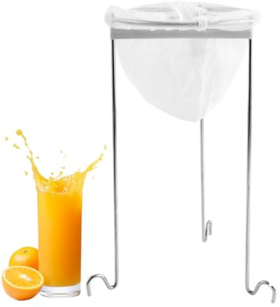 Arrovarp Set di colini per gelatina, 29 x 16,5 cm, sacchetti, strumento filtrante con 3 gambe a gancio, supporto per colino in acciaio inossidabile, supporto per marmellata e kit per scolare aceto