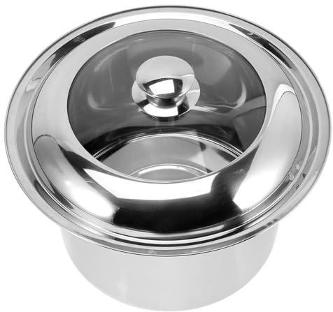 Homoyoyo Urinoir Portable Inox Épais avec Couvercle Pot de Nuit pour Garçon Fille et Personnes Âgées Seau Toilette Pratique et Usage Lit et Camping