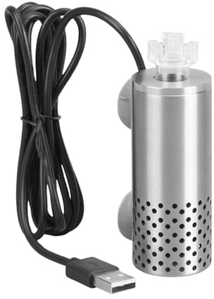 HINAYOSAN Acciaio inossidabile USB Elettrico Acquari Superfici Skimmer Olio Film Remover Con Ventosa Ricarica Acquari Superfici Acqua Skimmer