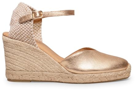 miMaO. Espadrilles à talon haut en cuir avec Technologie de Confort. Fabrication artisanale
